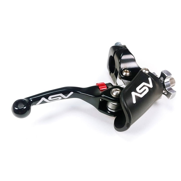 ASV F4 Série Off-Road Brake Lever With Perch For Honda & More Black - Driven Powersports