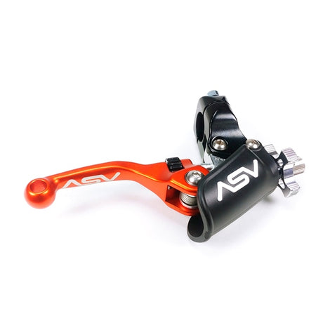 ASV F4 Série Off-Road Brake Lever With Perch For Honda & More Orange - Driven Powersports
