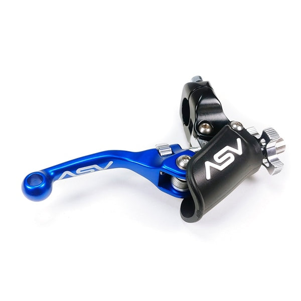 ASV F4 Série Off-Road Brake Lever With Perch For Honda & More Blue - Driven Powersports