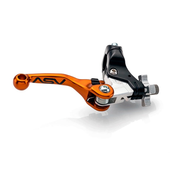 ASV F4 Série Off-Road Brake Lever With Perch For Honda & More Orange - Driven Powersports