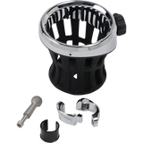 CIRO LLC Drink Holder W/7/8"& 1" MOUNT Chrome Front - Driven Powersports
