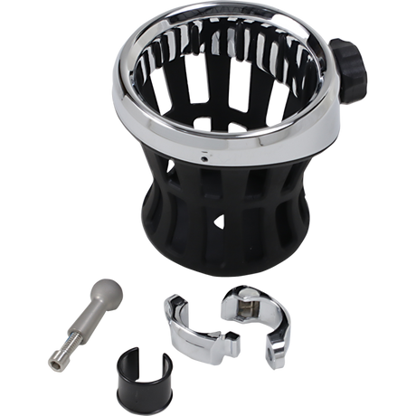 CIRO LLC Drink Holder W/7/8"& 1" MOUNT Chrome Front - Driven Powersports