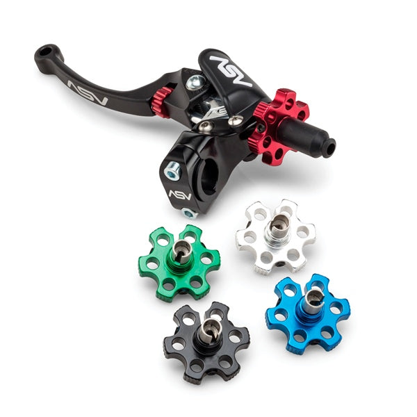 ASV Pro Perch Cable Adjuster Dials For Aprilia / Honda & More Blue - Driven Powersports