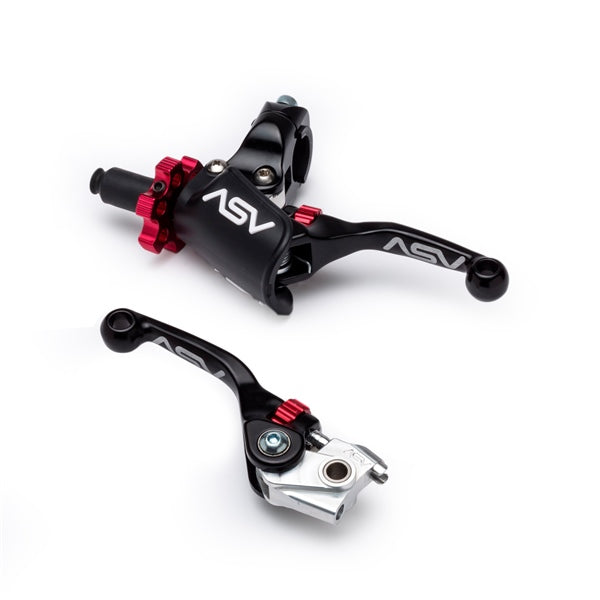 ASV Clutch and Brake Lever Pair Pack For Honda Black - Driven Powersports