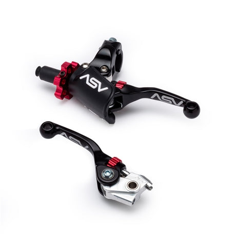 ASV Clutch and Brake Lever Pair Pack For Honda Black - Driven Powersports