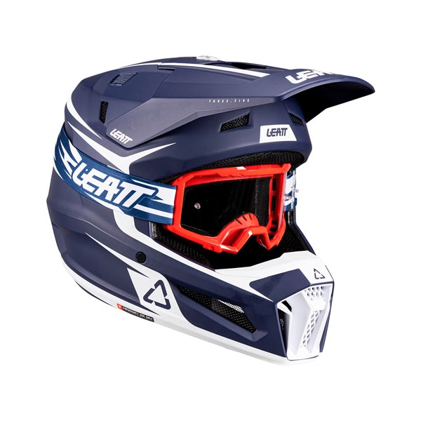 Leatt 3.5 Off-Road Helmet - Junior V26 Blue L - Driven Powersports