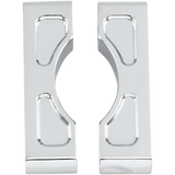 KLOCK WERKS 83-13 FLHT 21 FRT FENDER BLOCKS Chrome Front - Driven Powersports