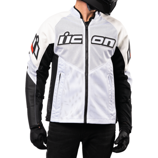 ICON JKT MESH F LTHR CE Front - Driven Powersports