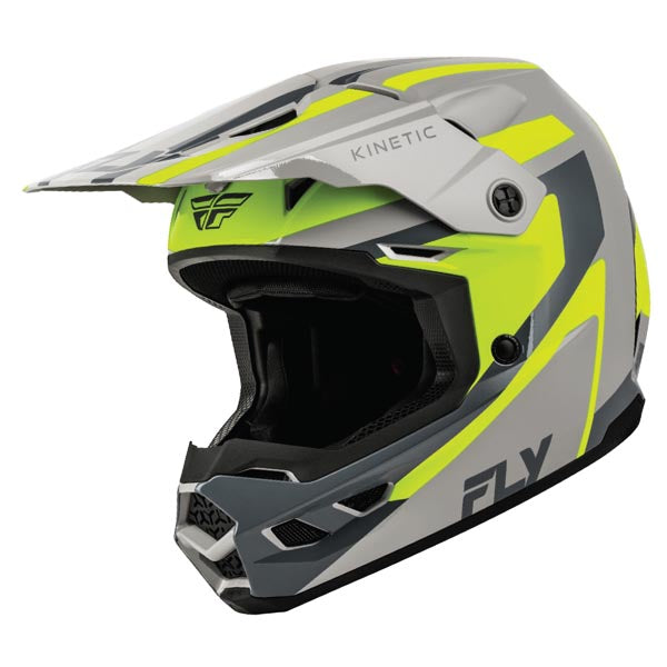 Fly Racing Kinetic Sync MX Helmet White/Black/Grey 2XL - Driven Powersports