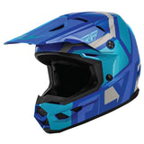 Fly Racing Kinetic Scrap Youth MX Helmet Blue/Light Blue/Grey Youth Large - Driven Powersports