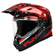 Fly Racing Trekker Kryptek Dual Sport Helmet Red/Black 2XL Clear - Driven Powersports