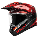 Fly Racing Trekker Kryptek Dual Sport Helmet Red/Black 2XL Clear - Driven Powersports