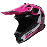 Eleven YOUTH RAID MX HELMET PEAK Pink/Black/White - Driven Powersports