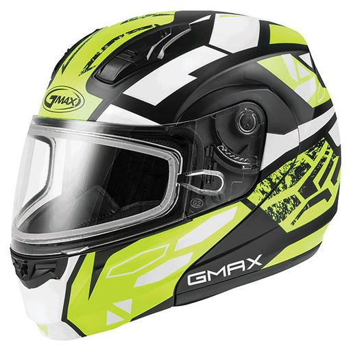 GMAX MD04 FULL FACE MODULAR HELMET High-Visibility Electric Small - Driven Powersports