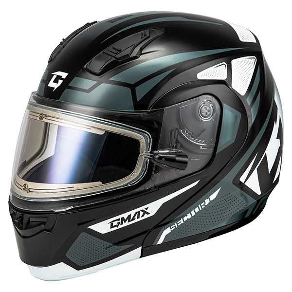 GMAX MD04 SECTOR MODULAR HELMET Silver Electric Large - Driven Powersports