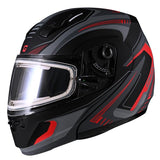 GMax MD04 Ambition Full Face Modular Snow Helmet Red Small Double - Driven Powersports