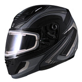 GMax MD04 Ambition Full Face Modular Snow Helmet Black/Silver XL Double - Driven Powersports