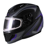 GMax MD04 Ambition Full Face Modular Snow Helmet Purple XL Electric - Driven Powersports