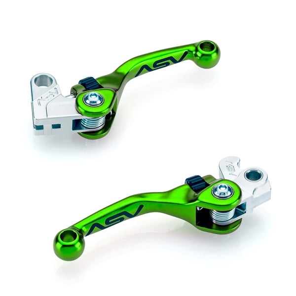 ASV Clutch and Brake Lever Pair Pack For Beta / Gas Gas / Sherco Green - Driven Powersports