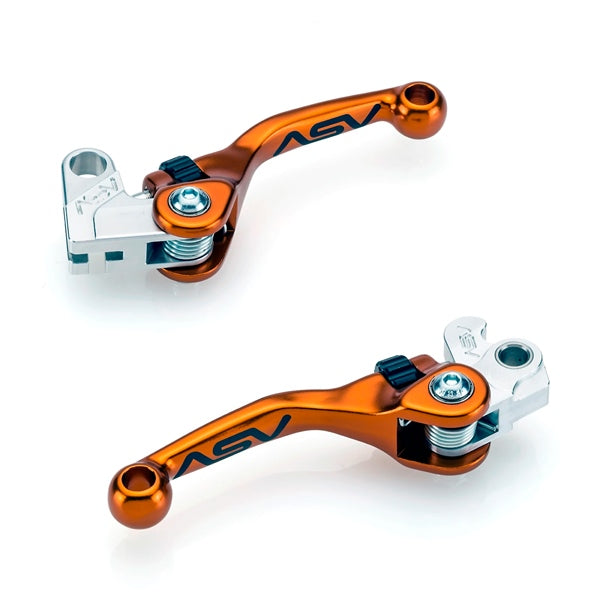 ASV Clutch and Brake Lever Pair Pack For Beta / Gas Gas / Sherco Orange - Driven Powersports