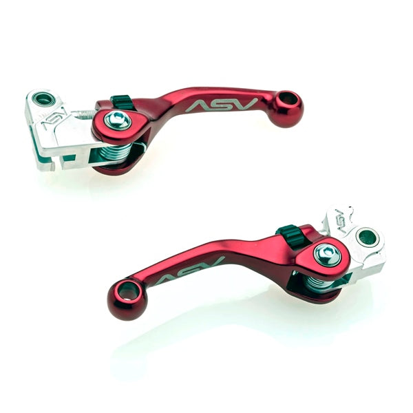 ASV Clutch and Brake Lever Pair Pack For Beta / Gas Gas / Sherco Red - Driven Powersports