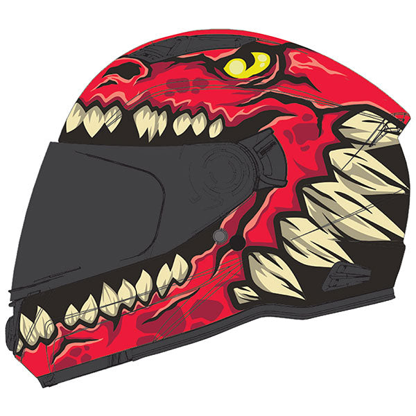 GMAX FF49Y DRAX YOUTH FULL FACE HELMET Red Double Youth Small - Driven Powersports