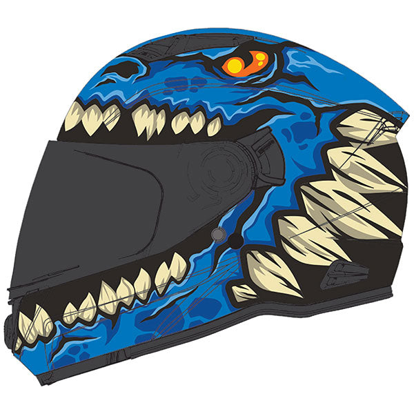 GMAX FF49Y DRAX YOUTH FULL FACE HELMET Blue Double Youth Small - Driven Powersports