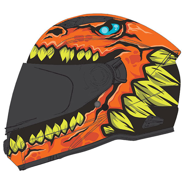 GMAX FF49Y DRAX YOUTH FULL FACE HELMET Orange Double Youth Small - Driven Powersports