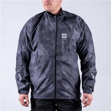 Leatt ADV Rain Cover Jacket Camo Black/Gray L - Driven Powersports