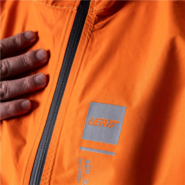 Leatt ADV Rain Cover Jacket Orange M - Driven Powersports