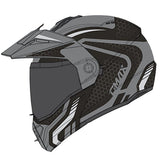 GMax MD74 Lancer Modular Full Face Snow Helmet Black/Silver Small Double - Driven Powersports