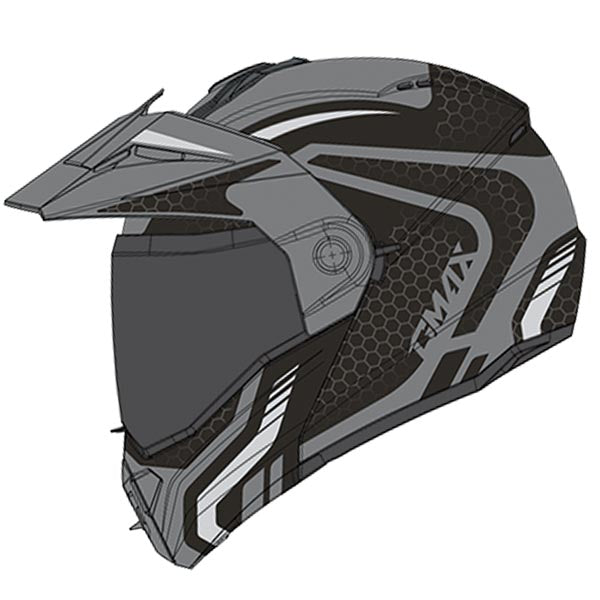 GMax MD74 Lancer Modular Full Face Snow Helmet Black/Silver XL Double - Driven Powersports