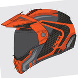 GMax MD74 Lancer Modular Full Face Snow Helmet Orange Medium Double - Driven Powersports
