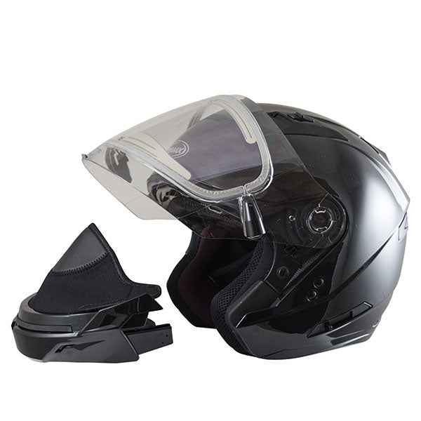 GMAX OF-77 OPEN FACE HELMET Black Electric Medium - Driven Powersports