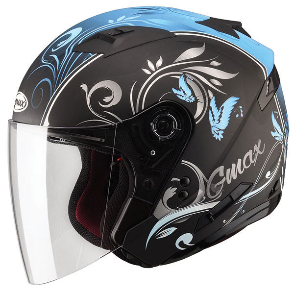GMAX OF-77 OPEN FACE HELMET Blue Single Small - Driven Powersports