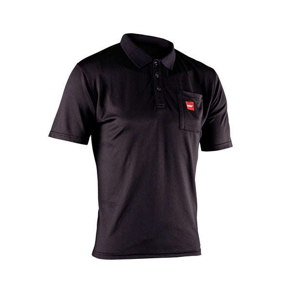 Leatt Team Polo Short Shirt Black S - Driven Powersports