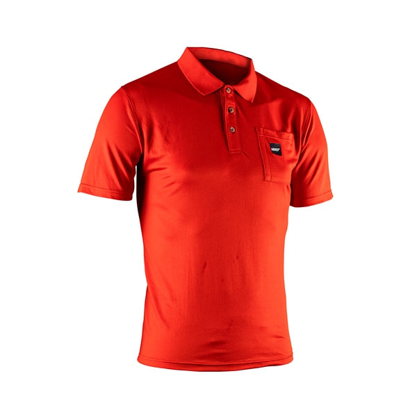 Leatt Team Polo Short Shirt Red S - Driven Powersports