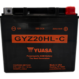 Yuasa GYZ20HLC factory-activated AGM motorcycle battery