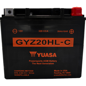 Yuasa GYZ20HLC factory-activated AGM motorcycle battery