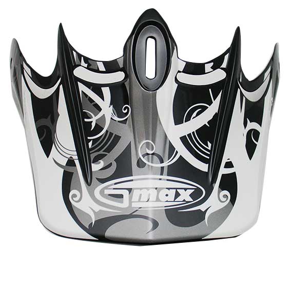 GMax GM46X FUTURA VISOR Black/White Medium-3XL - Driven Powersports