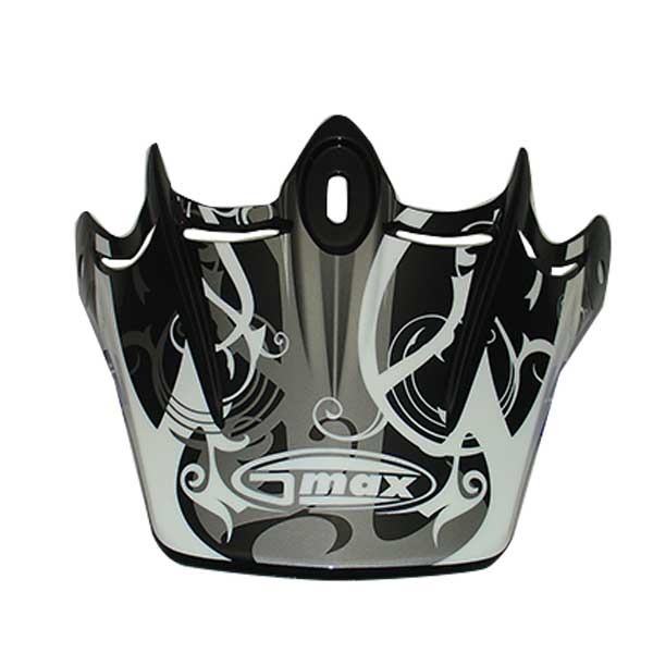 GMax GM46Y FUTURE VISOR Black/White - Driven Powersports