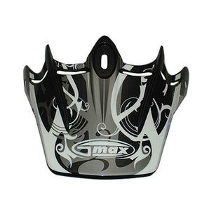 GMax GM46Y FUTURE VISOR Black/White - Driven Powersports