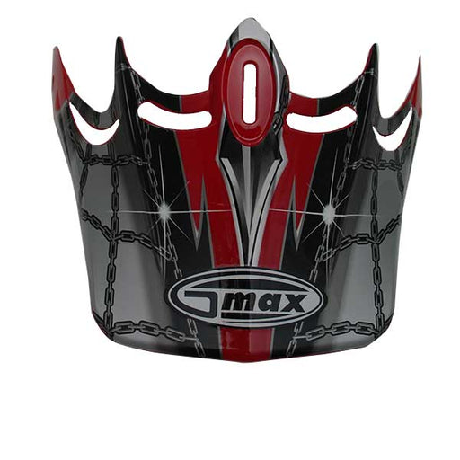 GMAX GM46 SLICE VISOR Red Style2 XS-Small - Driven Powersports