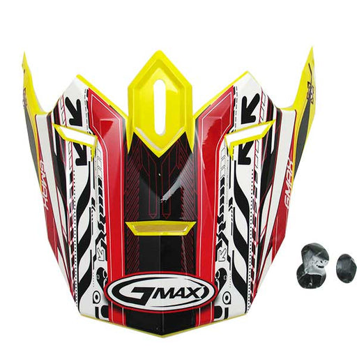 GMAX GM76 CONVICTION VISOR Red/Yellow - Driven Powersports