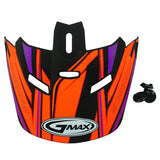GMax GM46.2X V05 VISOR Black/Orange/Purple Medium-3XL - Driven Powersports