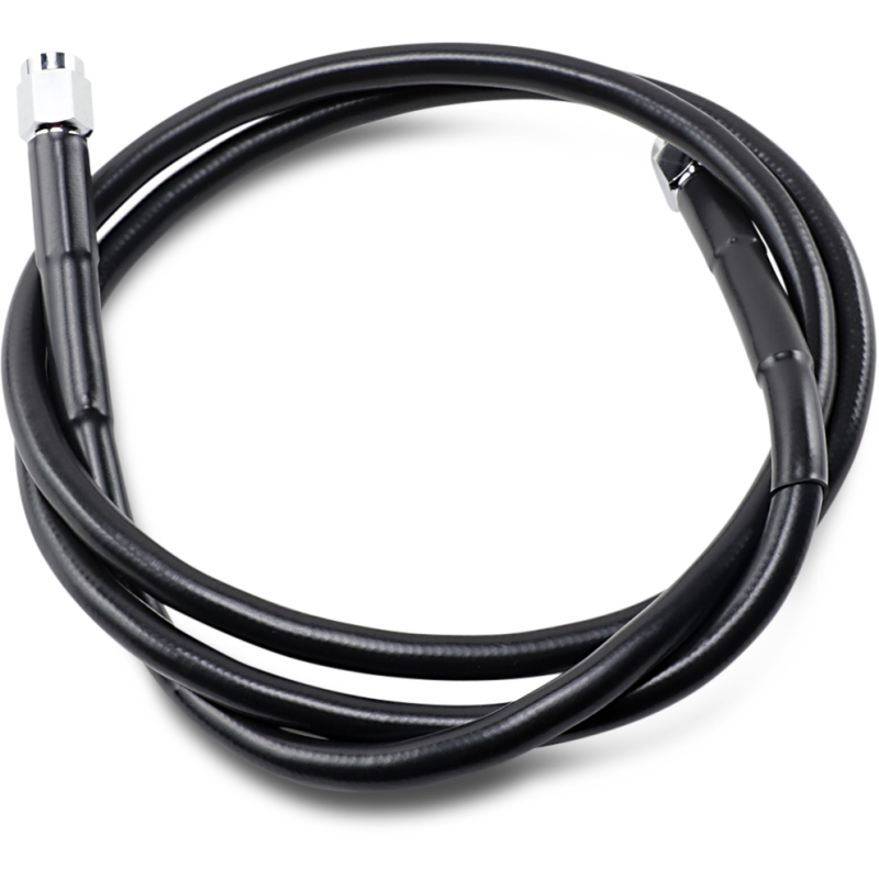 DRAG SPECIALTIES BLACK S/S BRAKE LINE 44" Front - Driven Powersports