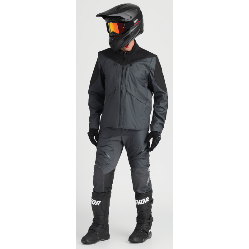 THOR JACKET TERRAIN Charcoal Front - Driven Powersports