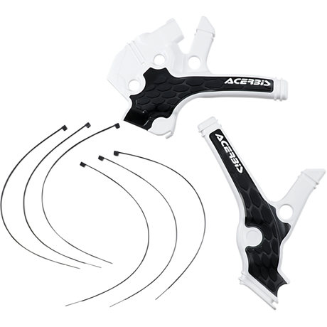 ACERBIS Frame Guards- X-GRIP YZ65:18-22 Black/White Front - Driven Powersports
