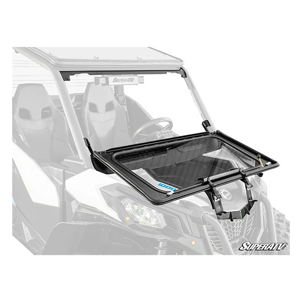 SuperATV Flip Down Glass Windshield (FDGWS-CA-T-01) - Driven Powersports