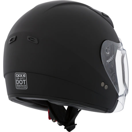 CKX VG977 Open-Face Helmet, Winter Solid Double Matte Black M Double Shield - Driven Powersports